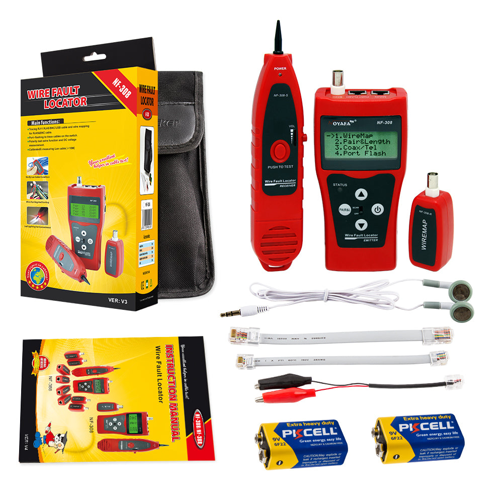 Wholesale Noyafa NF-308 Network Cable Tester and Tracer Cable Tester with LCD Screen